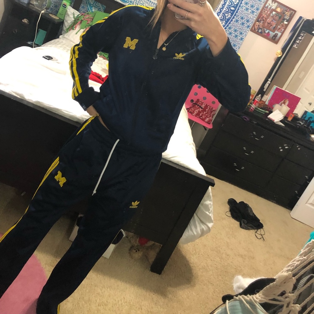 Vintage UofM Adidas Track Suit